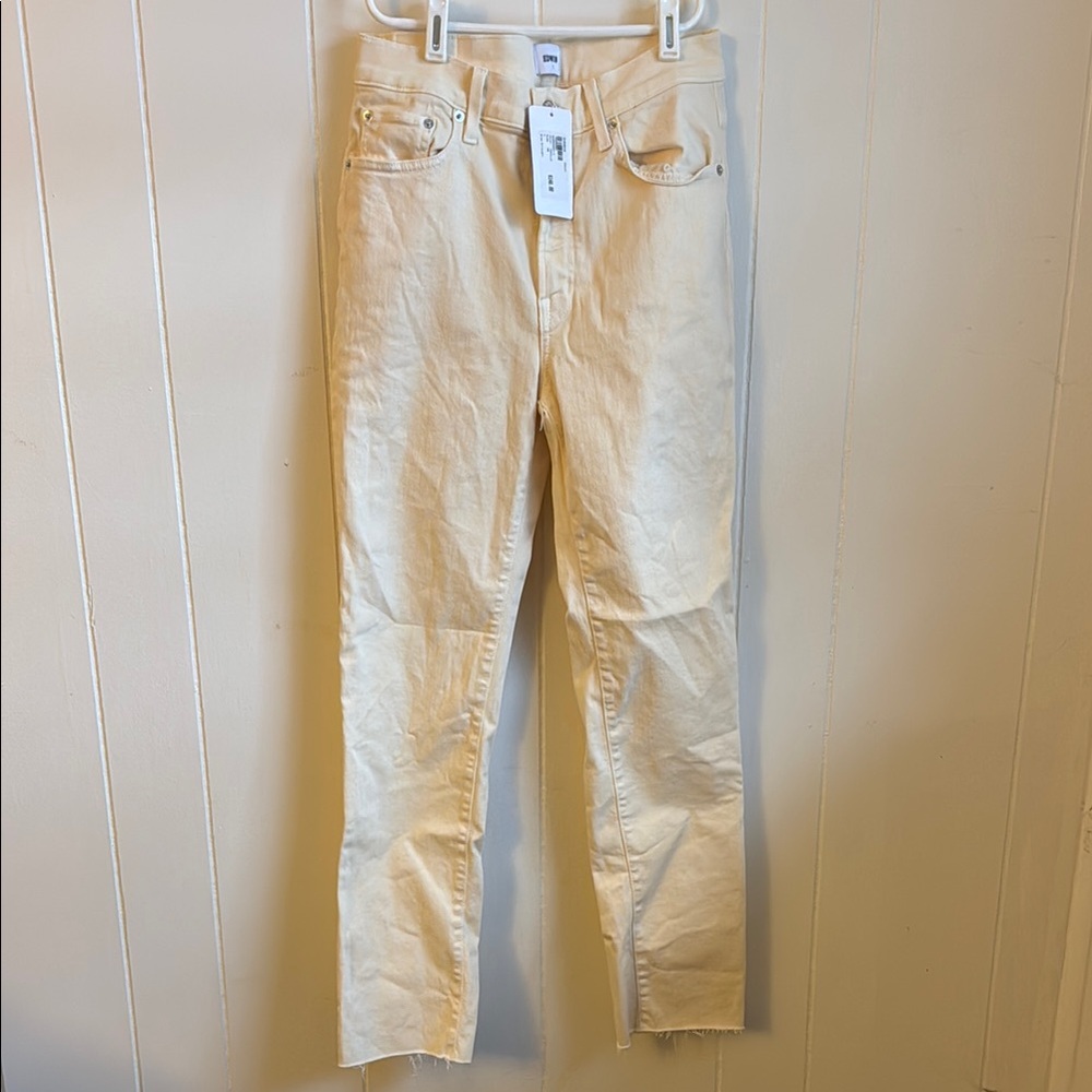 NWT Evereve Edwin Bree Straight Legged High-Waisted Jeans Sz 28